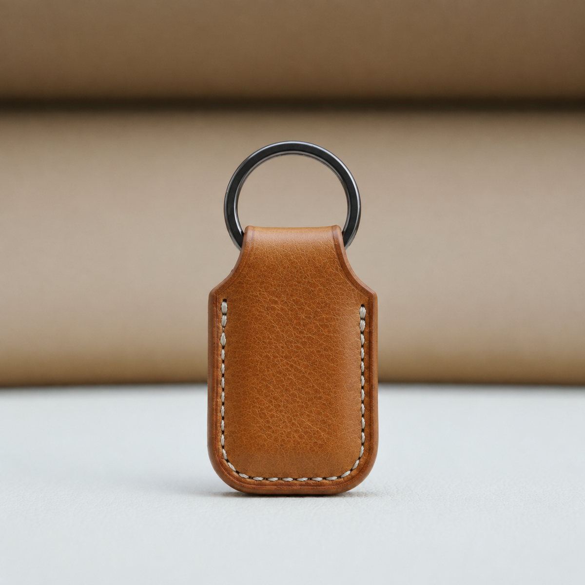 Genuine Leather Item Tracker Holder Keychain