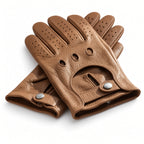 Vintage Brown Leather Driving Gloves