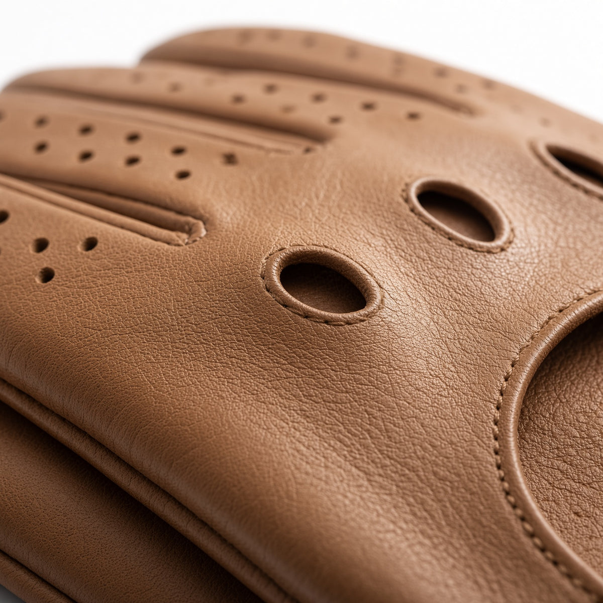 Vintage Brown Leather Driving Gloves