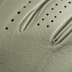 Sage Gray Leather Driving Gloves