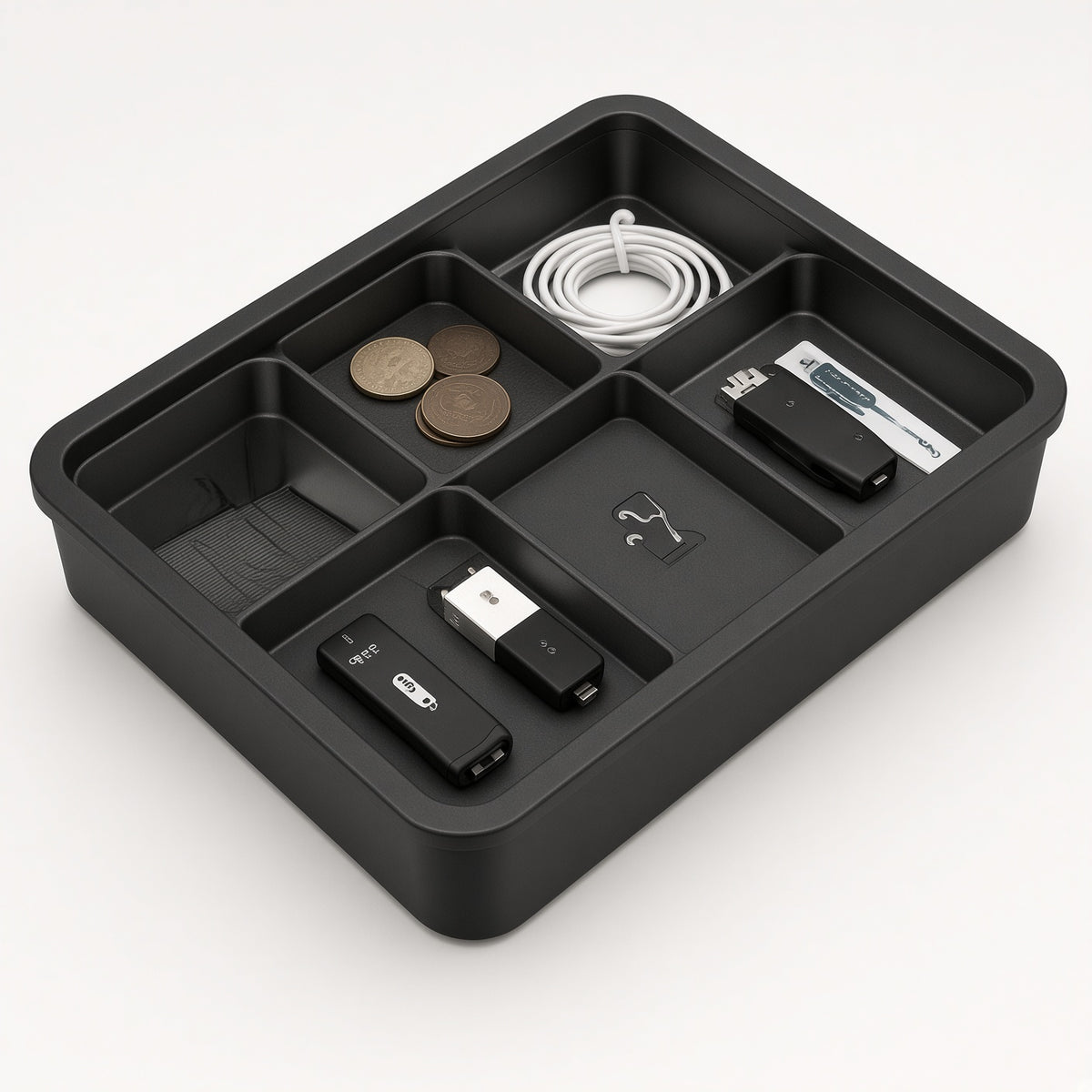 Matte Black Modular Console Tray