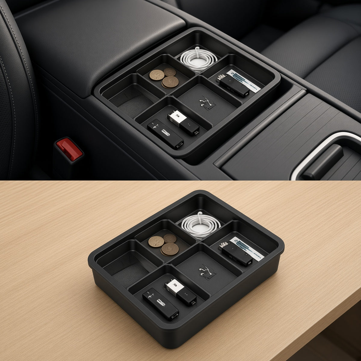 Matte Black Modular Console Tray