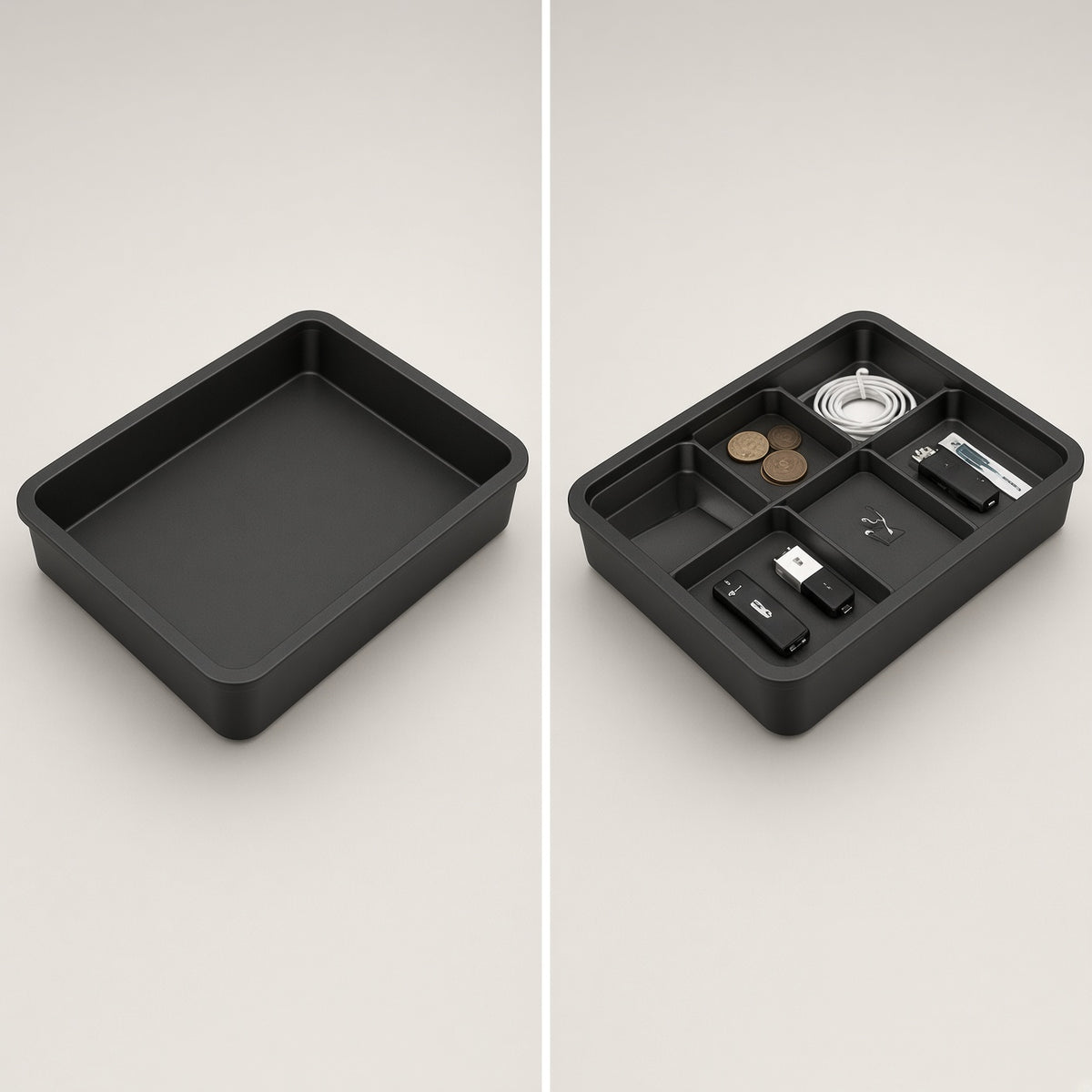 Matte Black Modular Console Tray