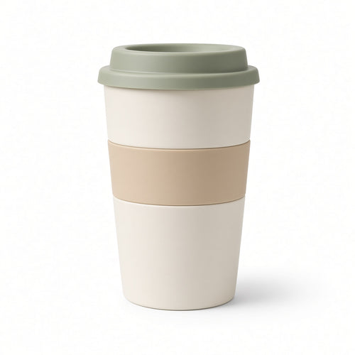 Ceramic Travel Mug with Silicone Sleeve