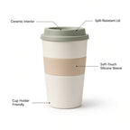 Ceramic Travel Mug with Silicone Sleeve