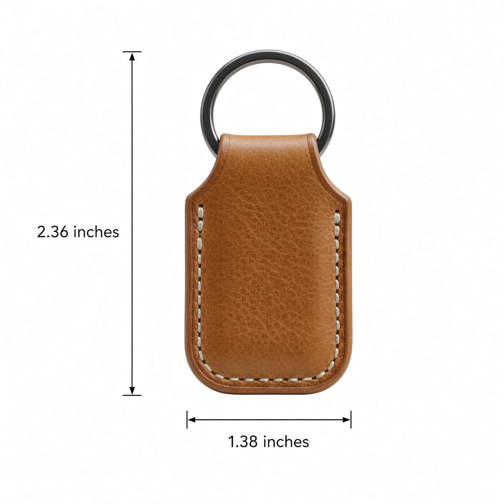 Genuine Leather Item Tracker Holder Keychain