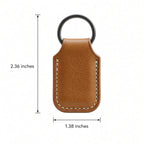 Genuine Leather Item Tracker Holder Keychain