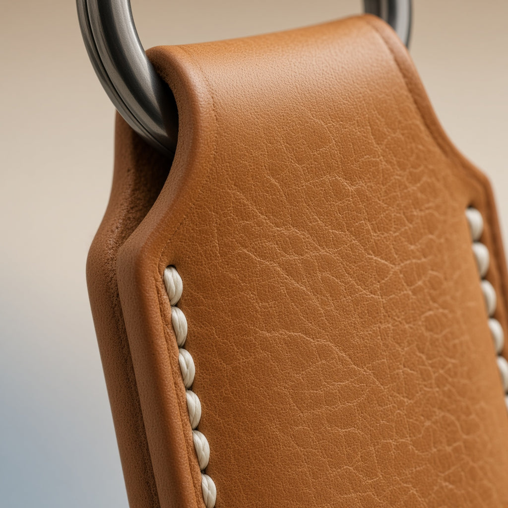 Genuine Leather Item Tracker Holder Keychain