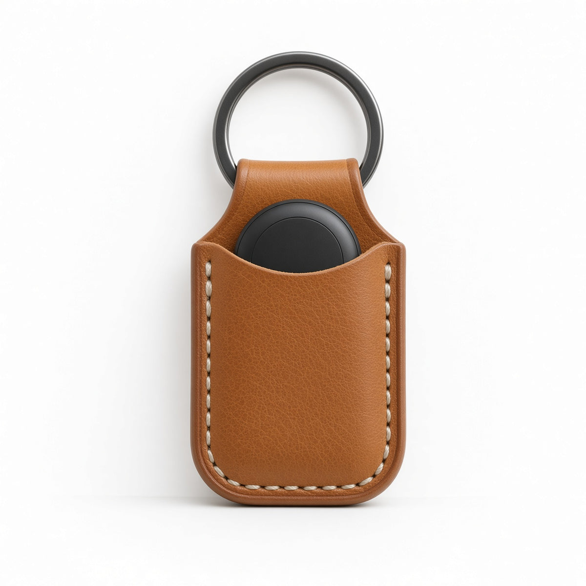 Genuine Leather Item Tracker Holder Keychain