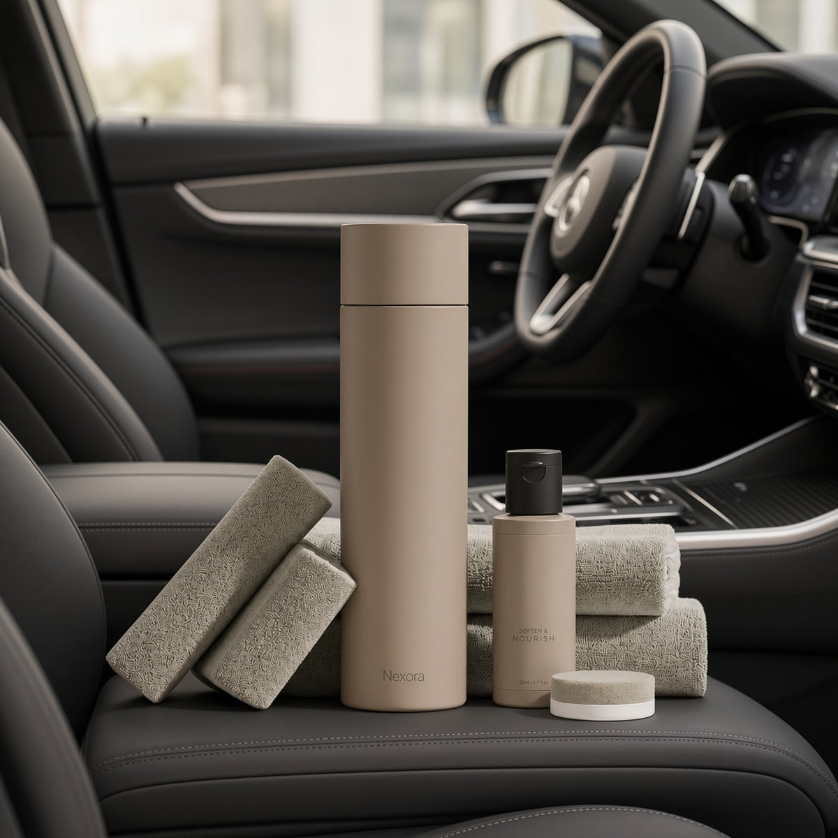 Car Care Cleaning Kit with Storage Bottle